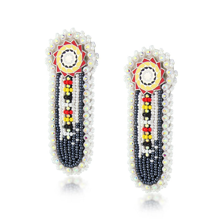 Hand Beaded Earrings Tribal