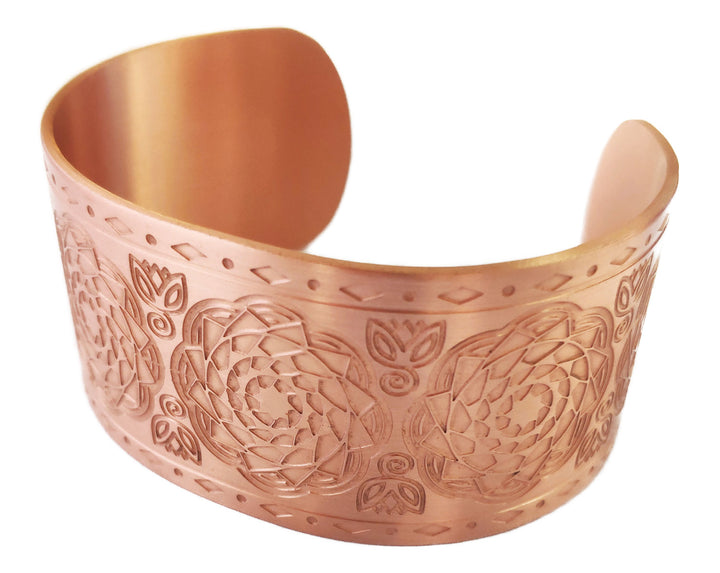 Pinecone Patchwork Copper Cuff Bracelet-LumbeeJewelry.com