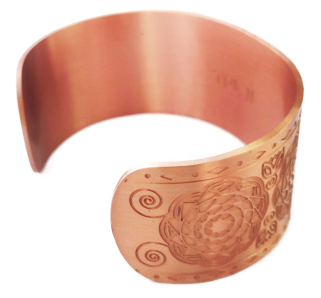 Pinecone Patchwork Copper Cuff Bracelet-LumbeeJewelry.com