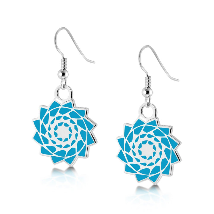 Pinecone Patchwork Earring (Turquoise)-LumbeeJewelry.com