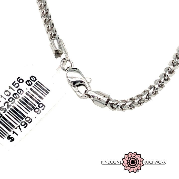 10Kt White Gold Franco Necklace/Chain