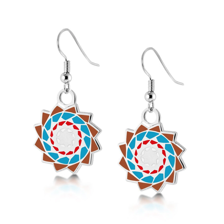 Pinecone Patchwork Earring (Earth/Wind/Fire)-LumbeeJewelry.com