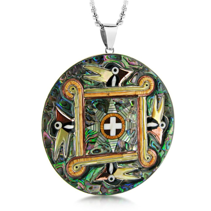 Southeastern Ancient Woodpecker Medallion/Gorget-LumbeeJewelry.com