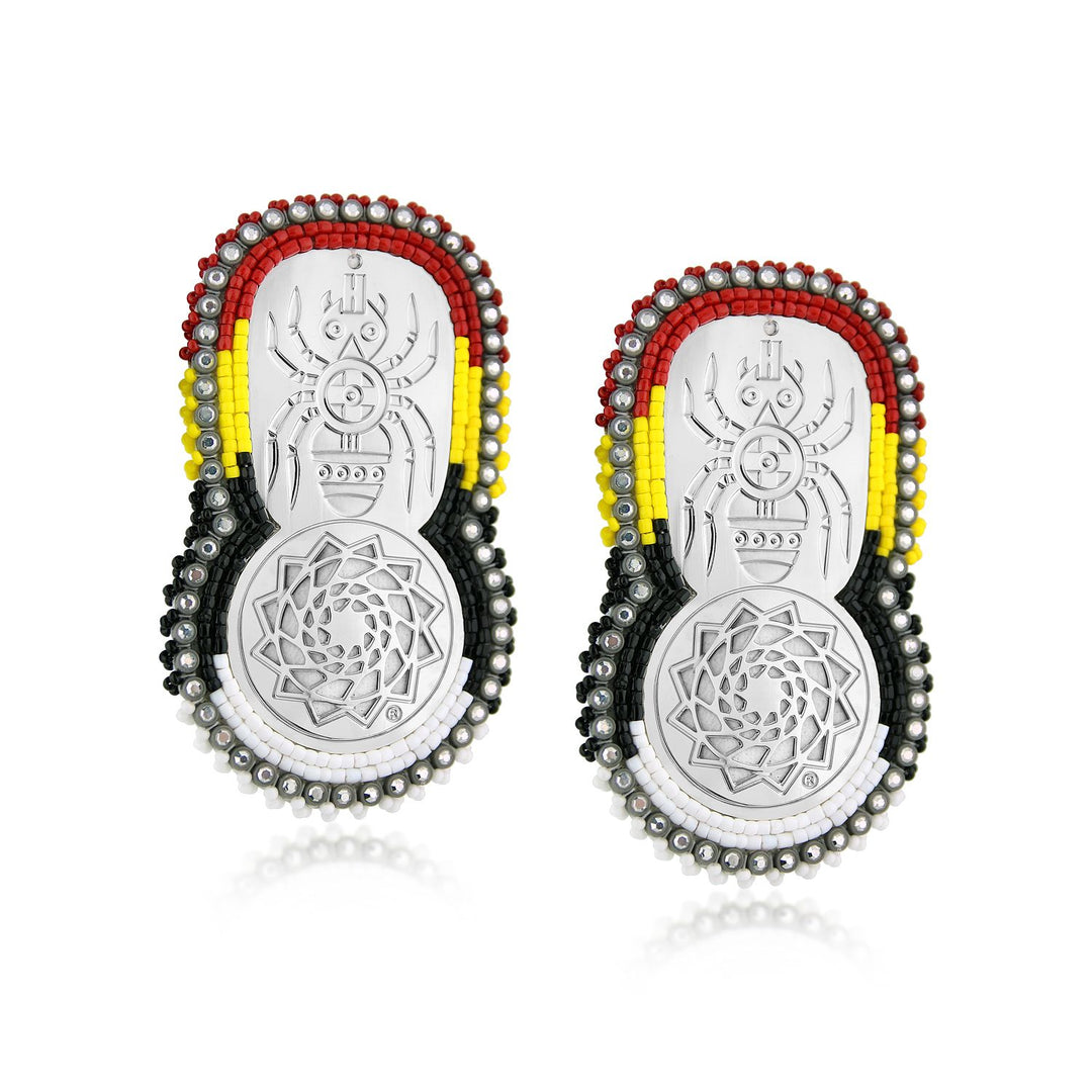 Hand Beaded Earrings Water Spider Tribal-LumbeeJewelry.com