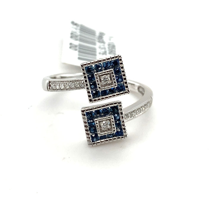 Sapphire Diamond Ring Square