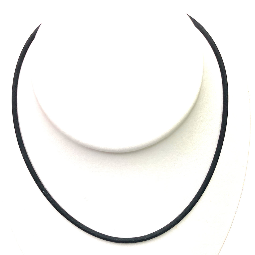 Rubber Necklace 17 inch Black-LumbeeJewelry.com