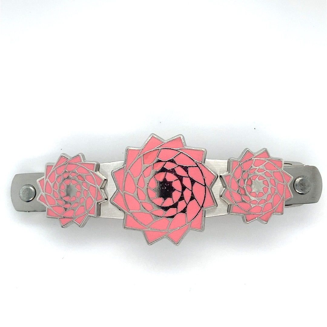 Pinecone Patchwork Hairbow (Pink)