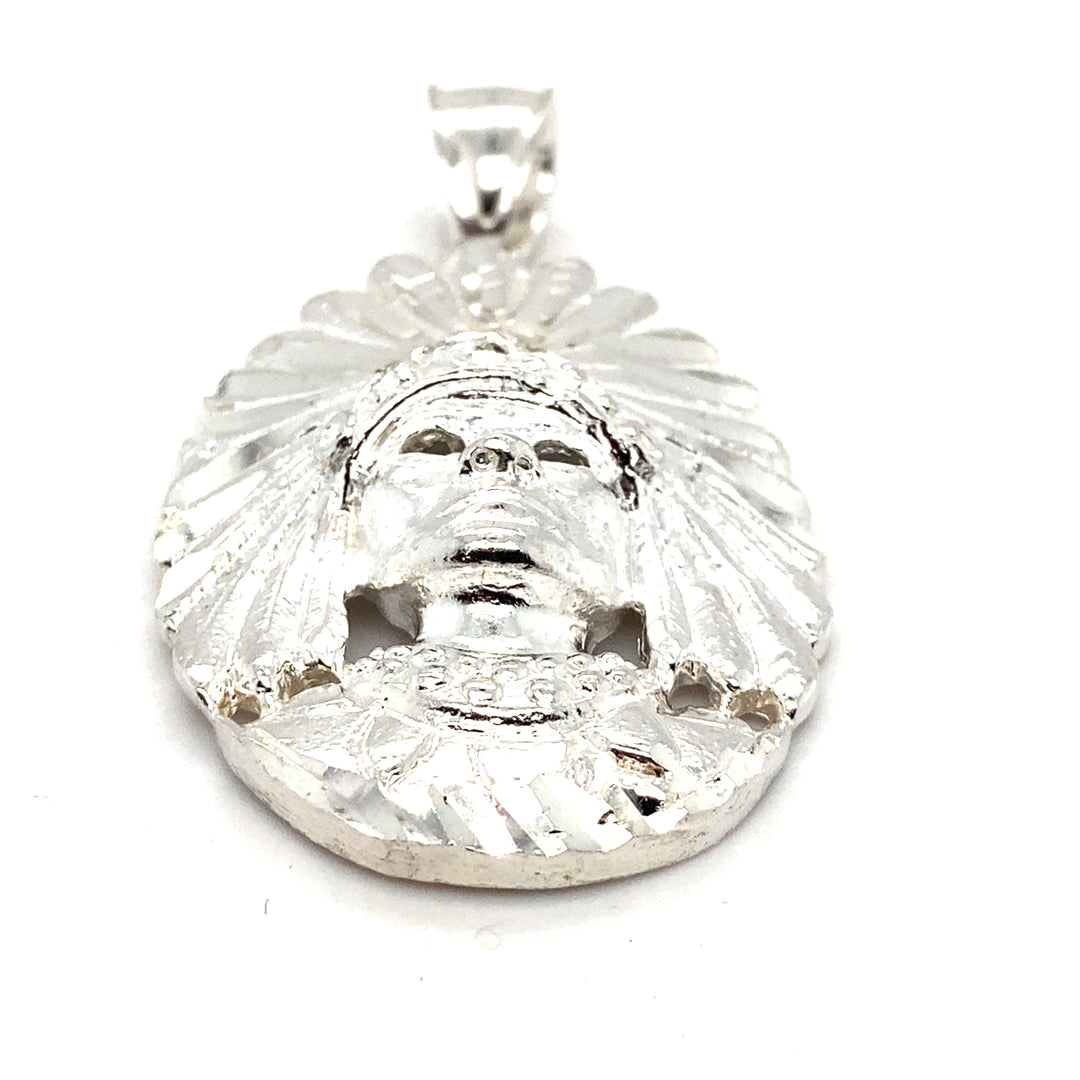 925 INDIAN HEAD CHARM Sterling PENS&P04352C pendant