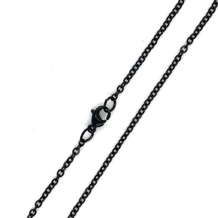 Black Stainless Necklace 2mm 20 inch