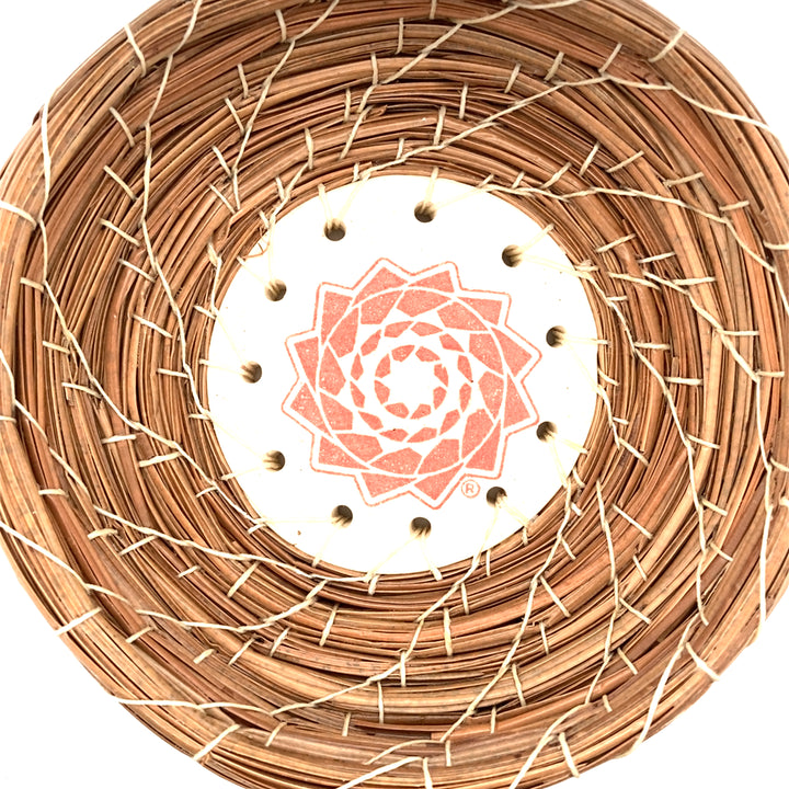 Small Pinecone Patchwork Basket Rose