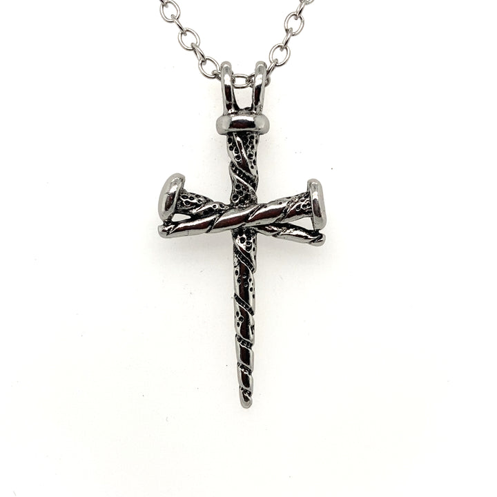 Stainless Steel Nail/Cross Pendant w/Necklace 20 inch