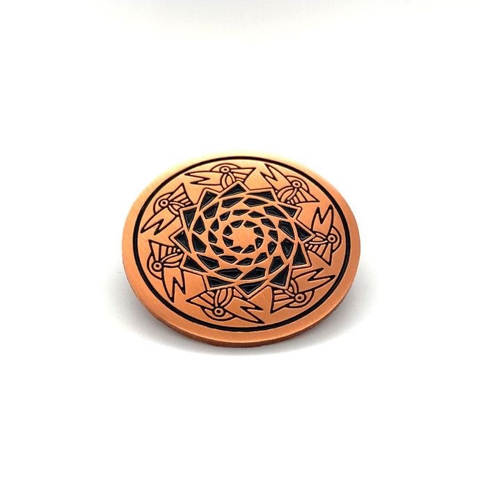 Copper Woodpecker Lapel Pin