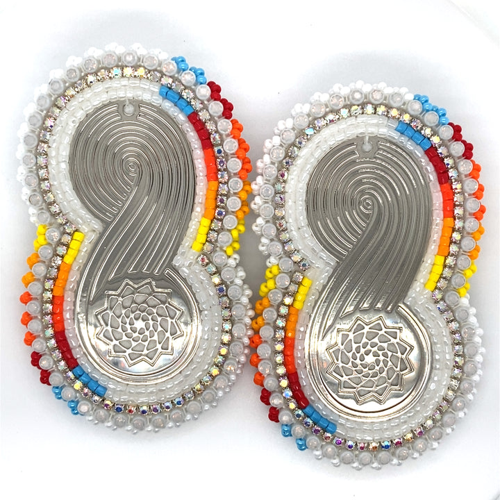 Hand Beaded Earrings SE Woodlands-LumbeeJewelry.com