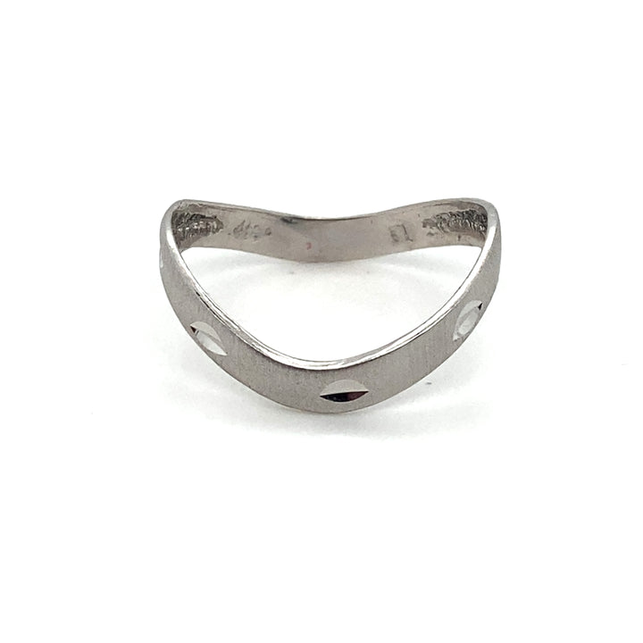 10k White Gold DC Thumb Ring-LumbeeJewelry.com