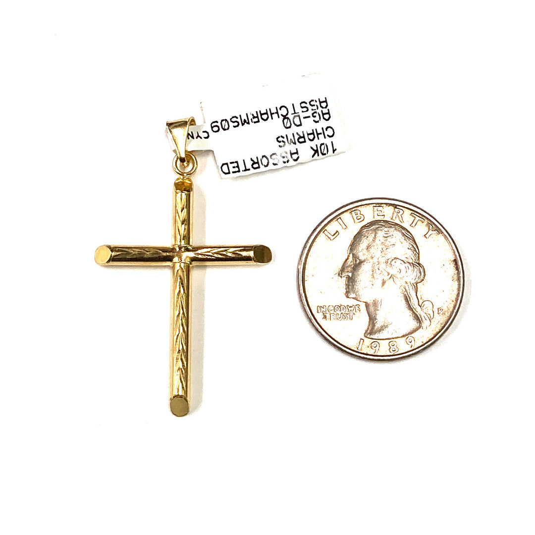 10kt Gold Cross Pendant-LumbeeJewelry.com