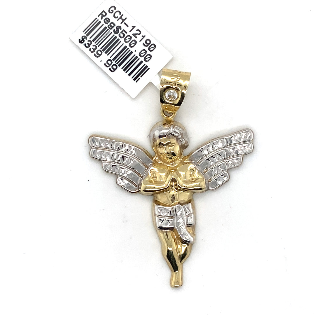 10k Angel Charm Pendant