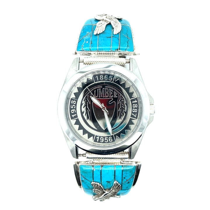 Inlay Gents Citizen Watch Turquoise Sterling Eagle