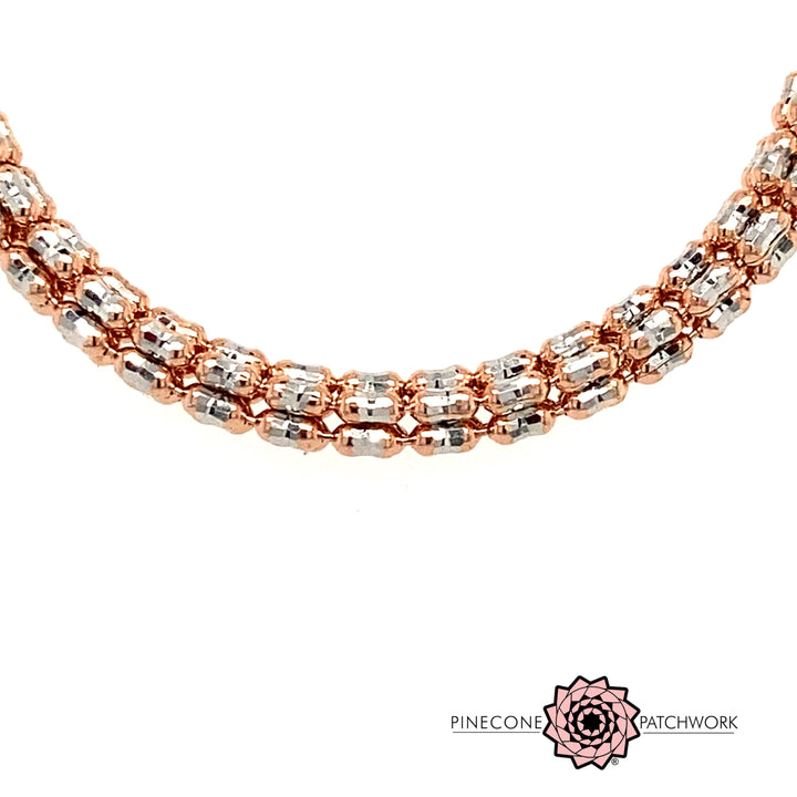 10kt Rose Gold Ice Necklace/Chain 3mm