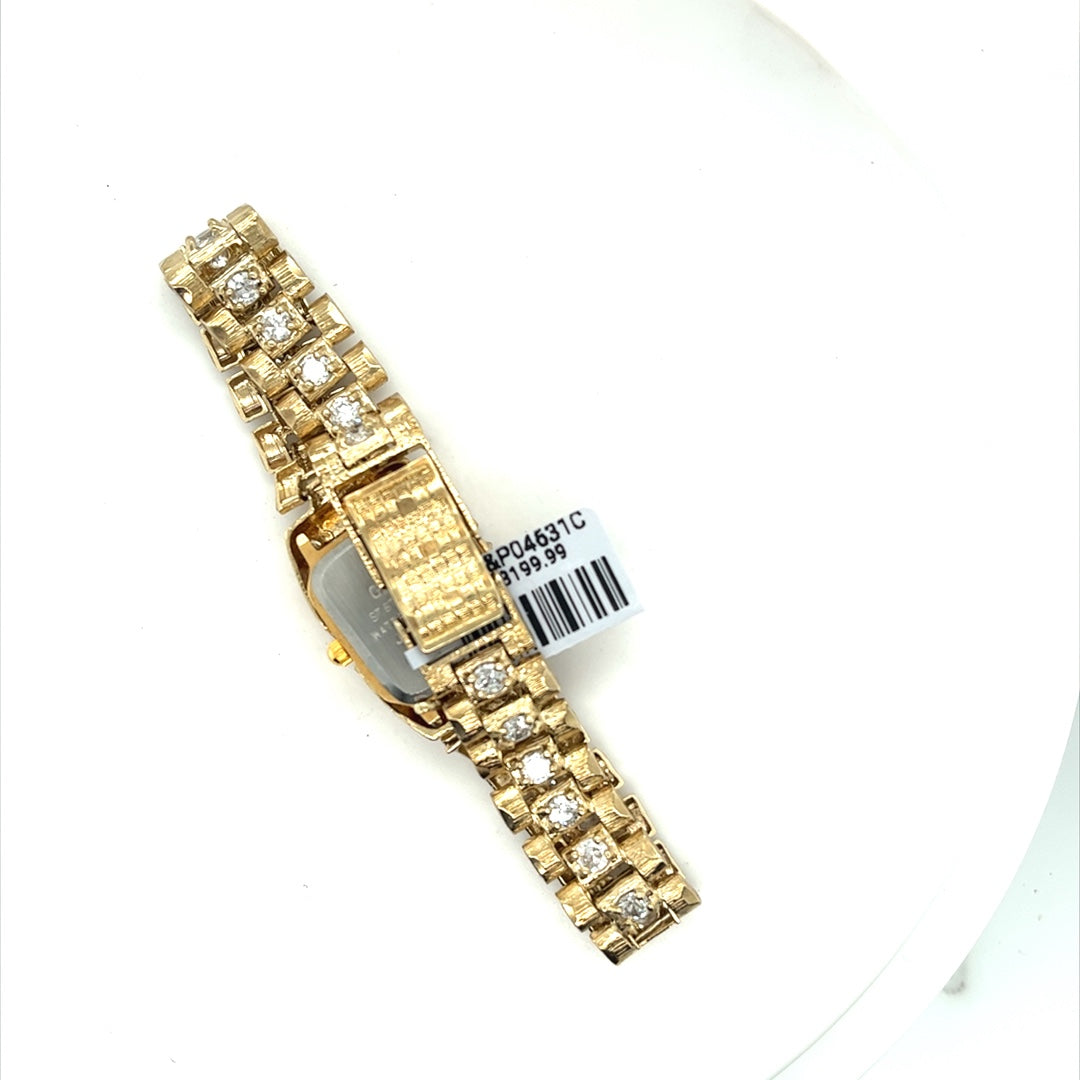 10k Ladies/Womens Rolex style CZ Watch gold