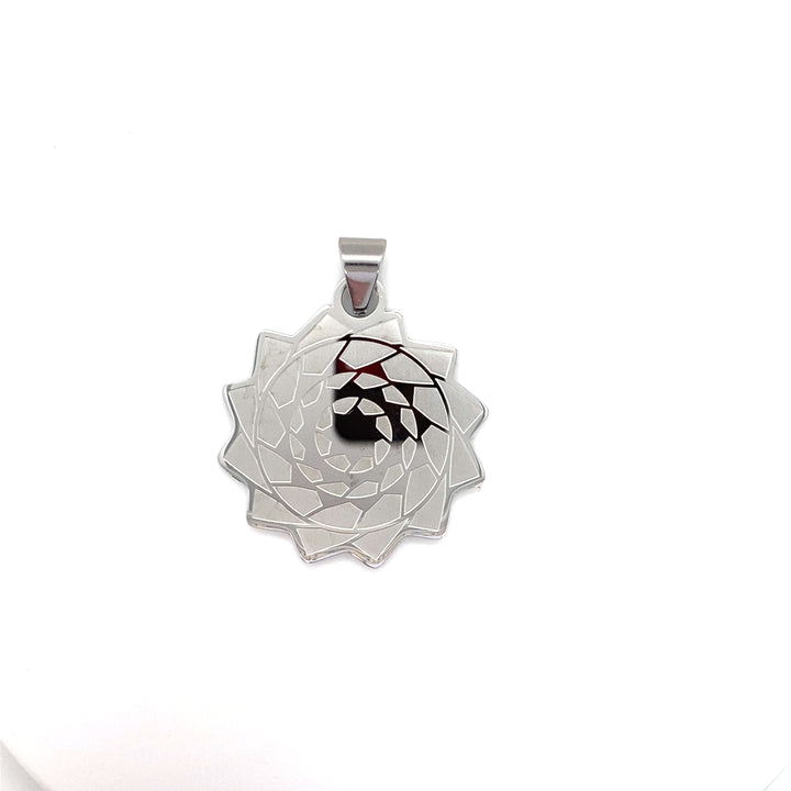 Pinecone Patchwork Pendant Medium (Silver)