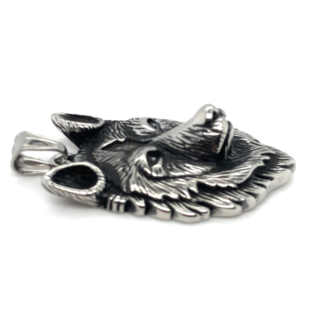 Stainless Wolf Pendant