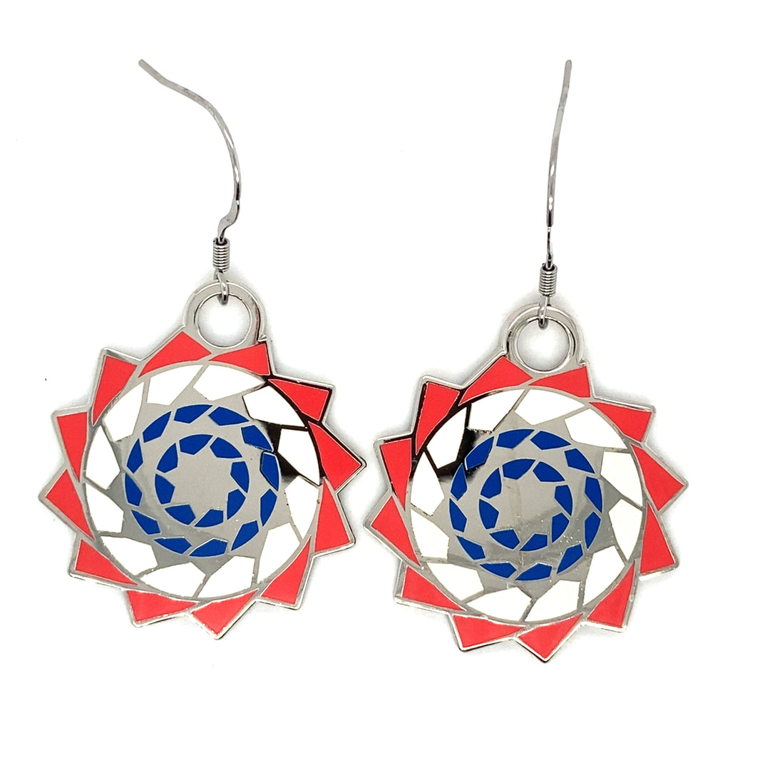 Pinecone Patchwork Medium Earrings (USA)