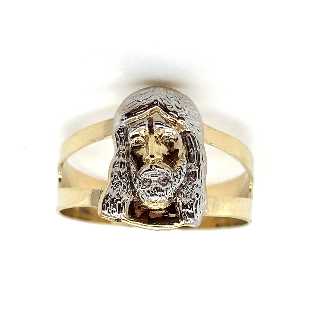 10k Gold Jesus Ring-LumbeeJewelry.com