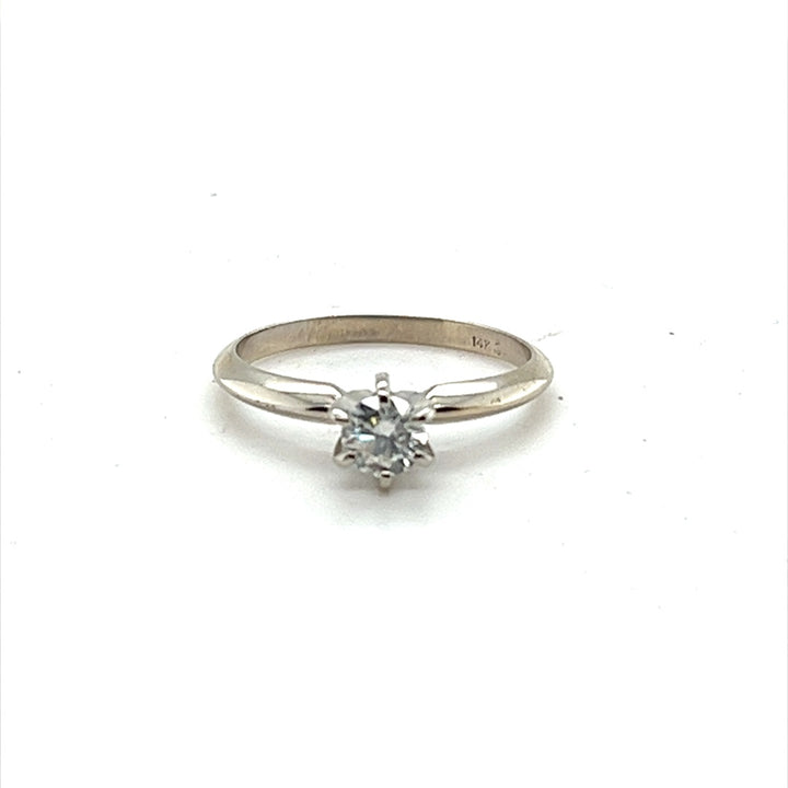 14k Round .31tw Diamond Engagement Ring