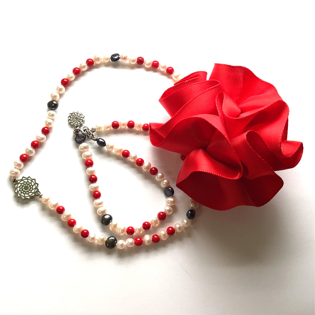 Patches & Pearls Pacifier Holder Red-LumbeeJewelry.com