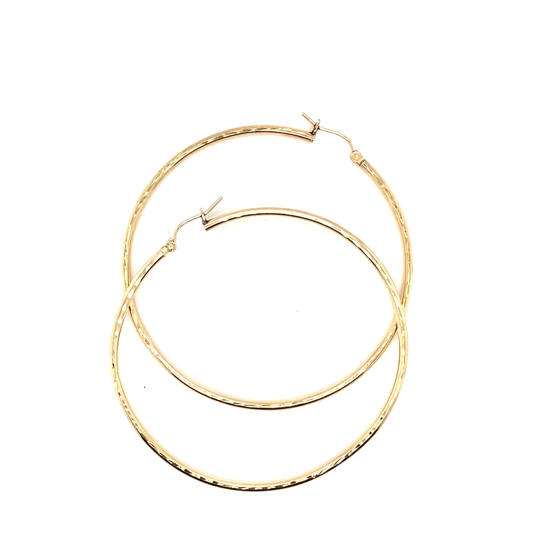 10k Gold Hoop Earring 60mm –