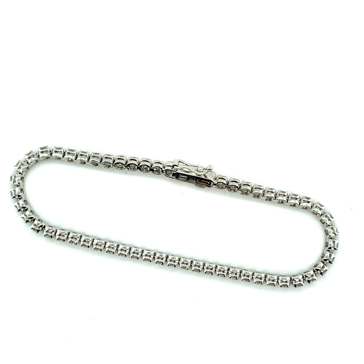 14k White Gold Diamond Tennis Bracelet 2.38 Ct. 7 inch