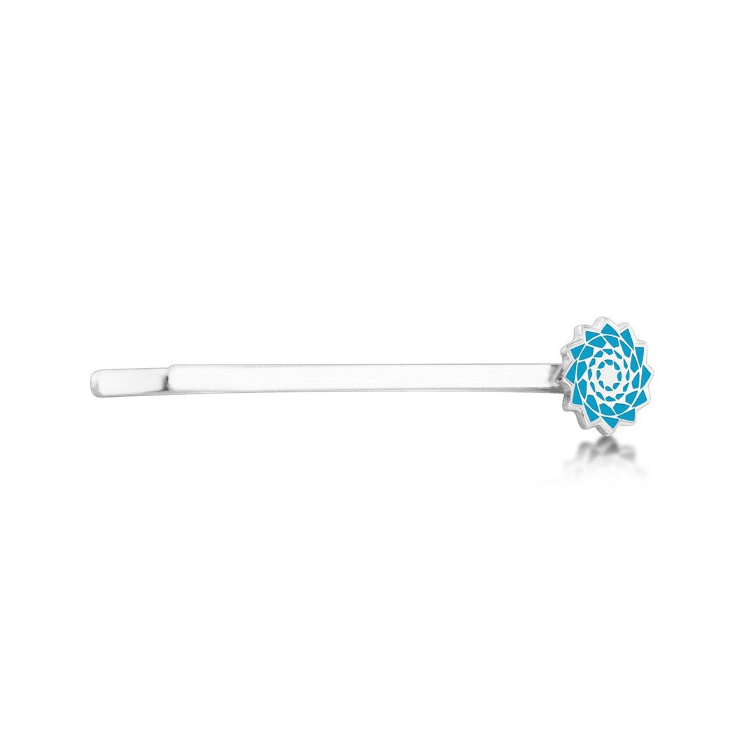 Pinecone Patchwork Hairpin (Turquoise)-LumbeeJewelry.com