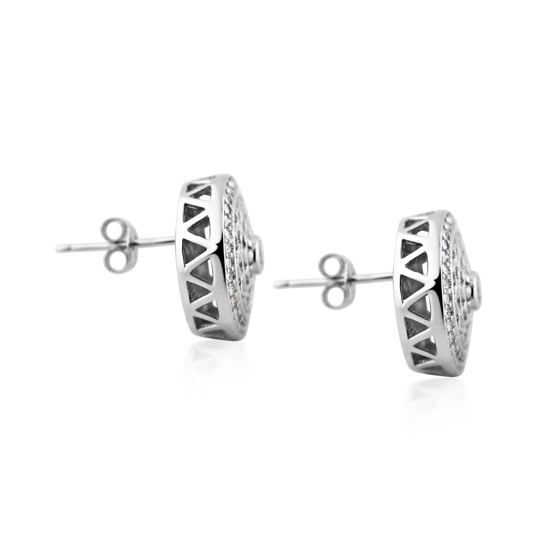 Pinecone Patchwork Eternal Studs Sterling-LumbeeJewelry.com