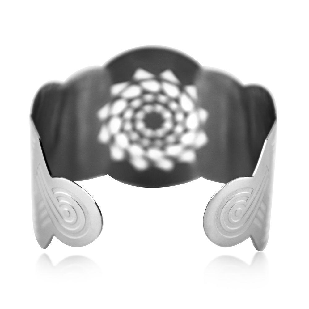 Southeastern Woodlands Cuff Bracelet Stainless-LumbeeJewelry.com