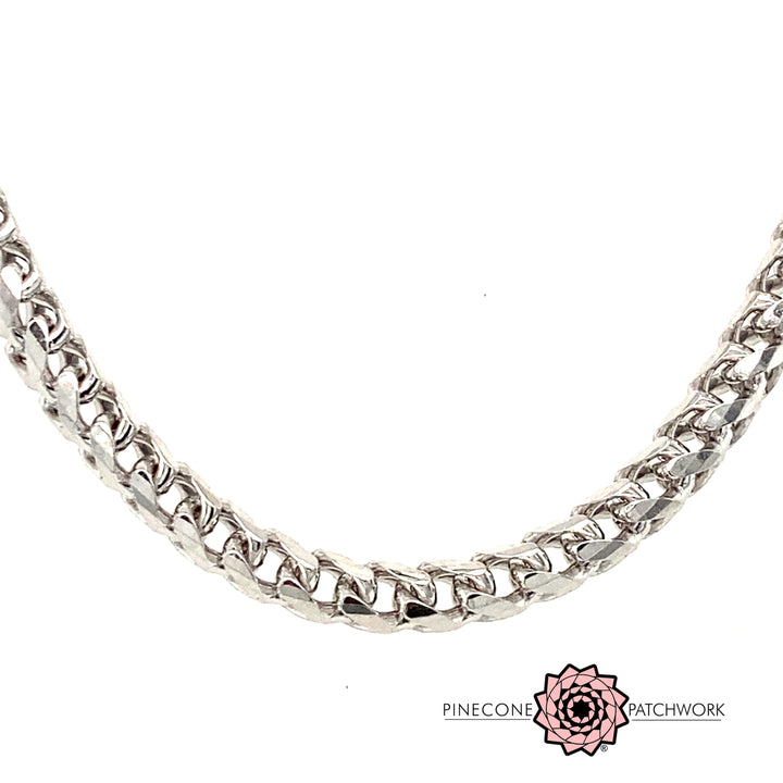 10Kt White Gold Franco Necklace/Chain