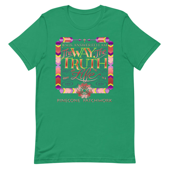 Pinecone Patchwork Premium | Bella T-Shirt Jesus