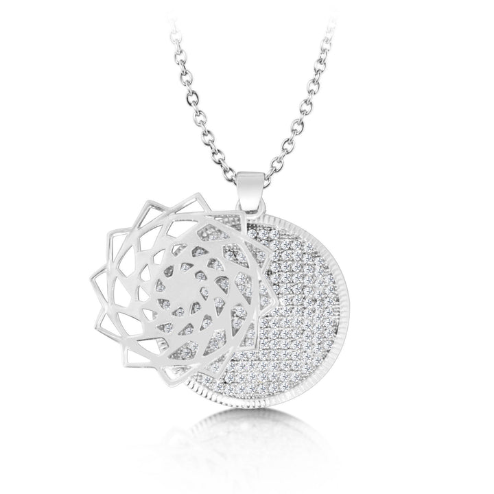 Pinecone Patchwork Floating Pave Pendant