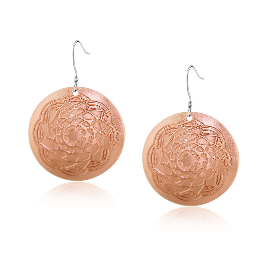 Copper Pinecone Patchwork Earring-LumbeeJewelry.com