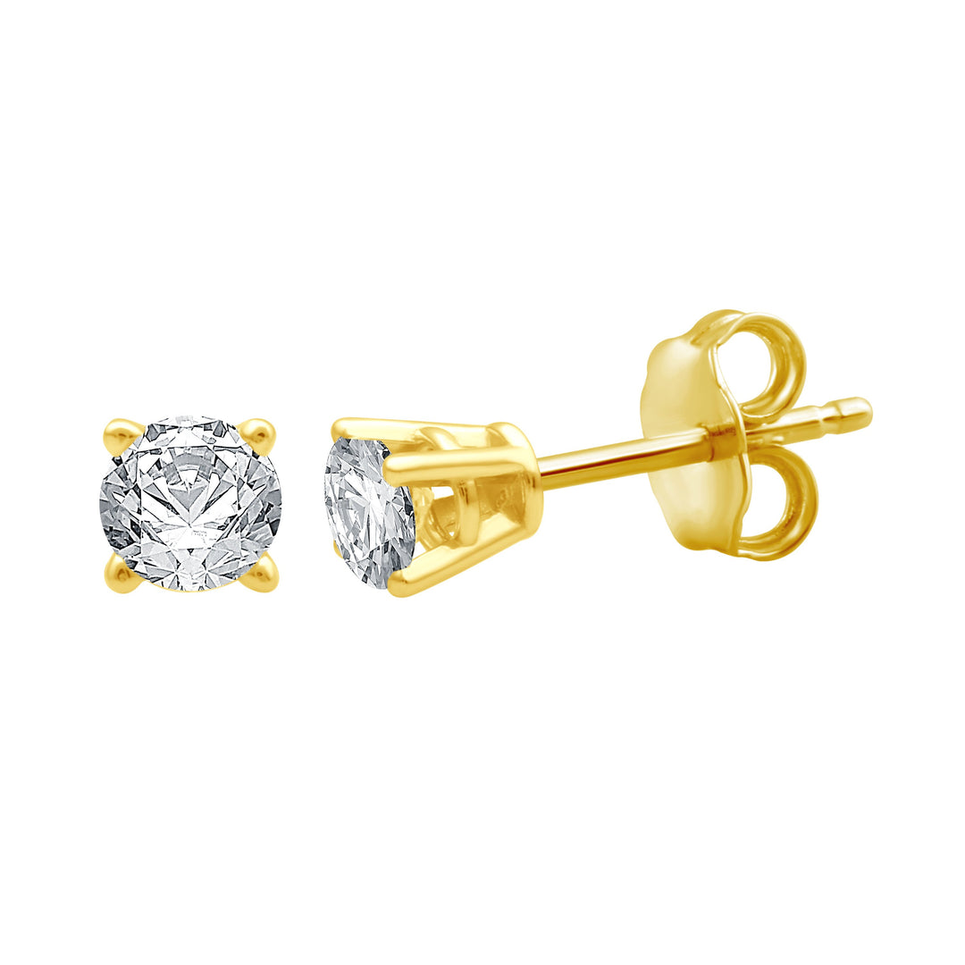 1/4Ct Diamond Studs Earrings-LumbeeJewelry.com