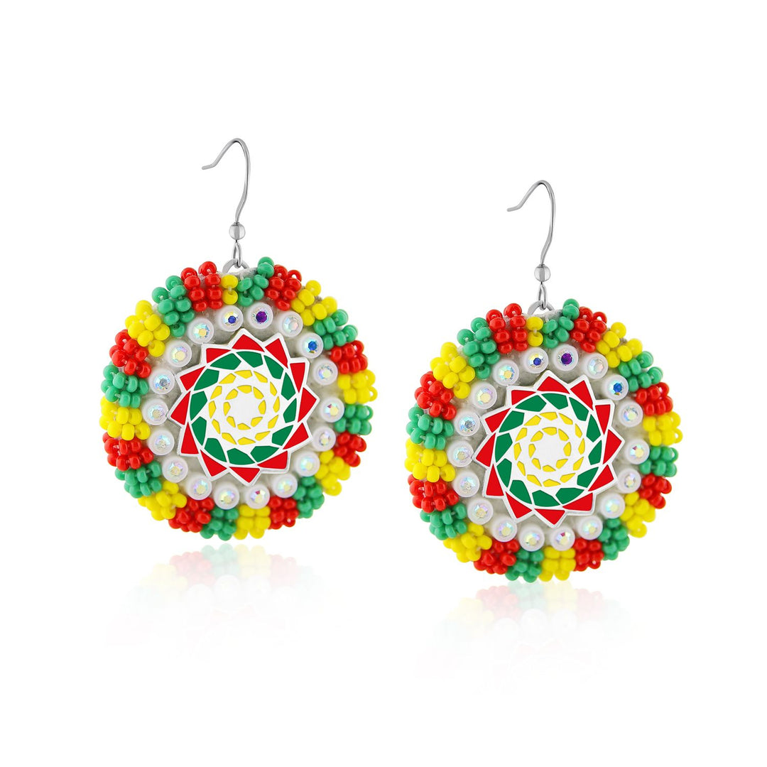 Hand Beaded Earrings Alpha Phi Omega-LumbeeJewelry.com