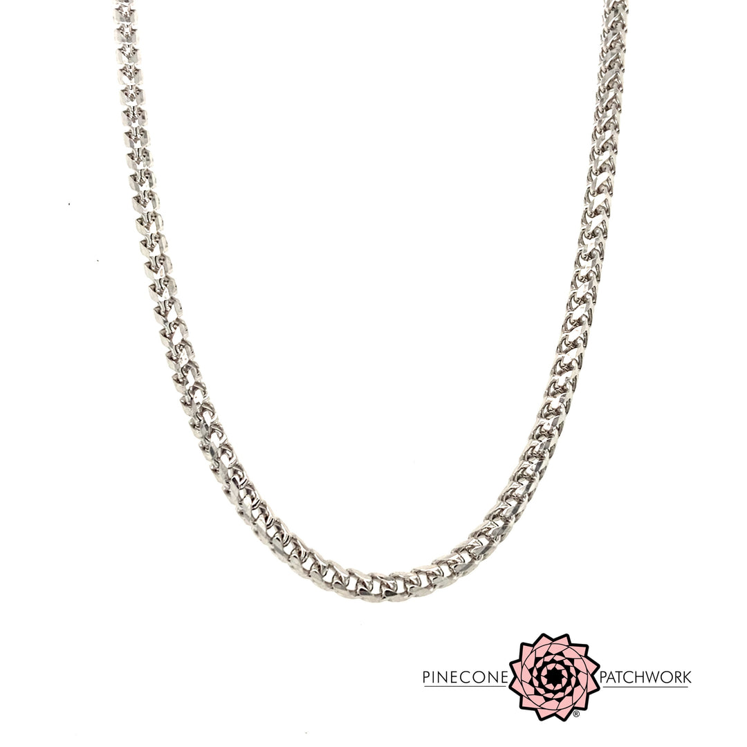 10Kt White Gold Franco Necklace/Chain