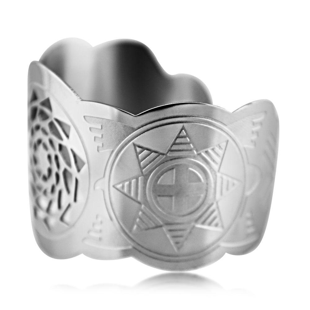 Southeastern Woodlands Cuff Bracelet Stainless-LumbeeJewelry.com