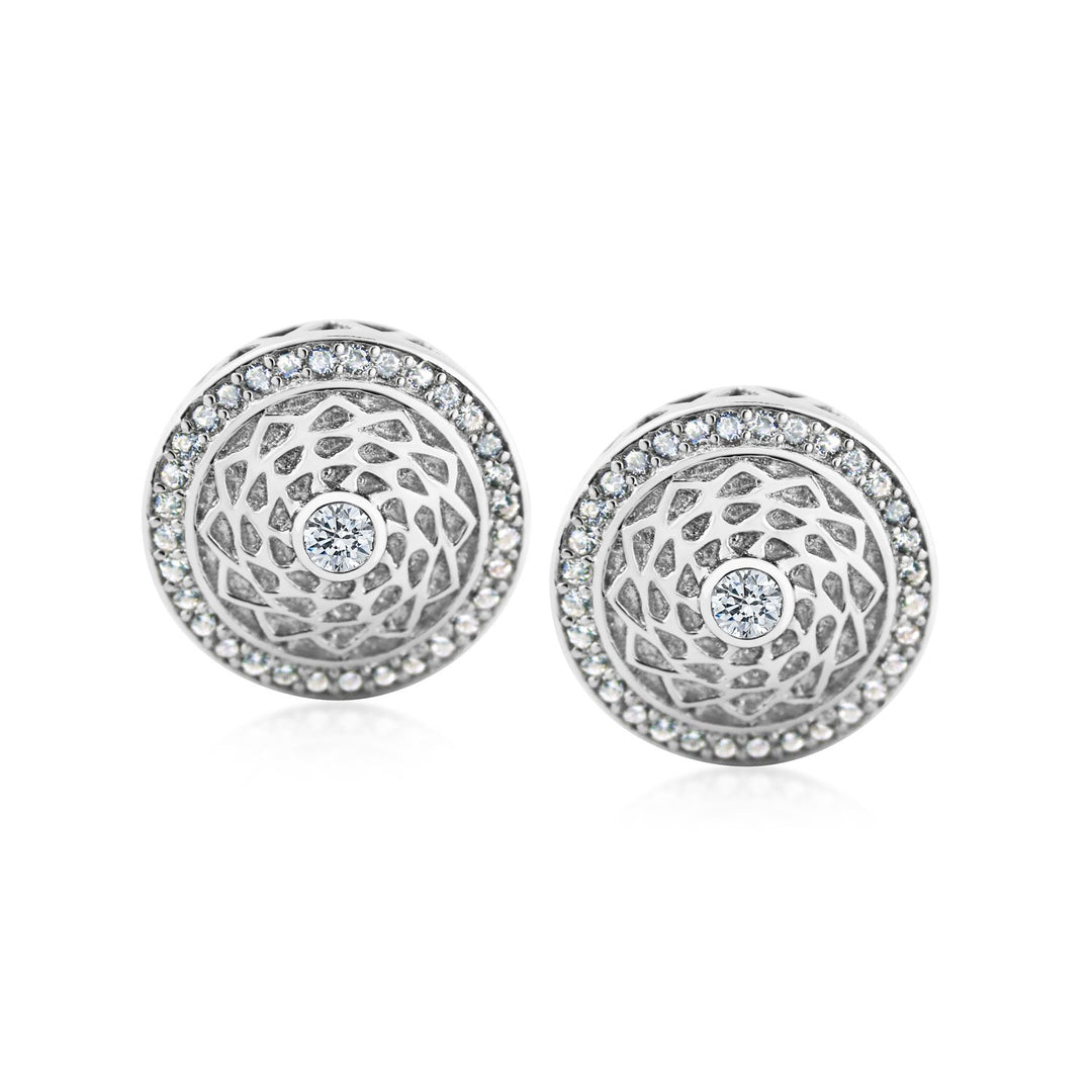 Pinecone Patchwork Eternal Studs Sterling-LumbeeJewelry.com