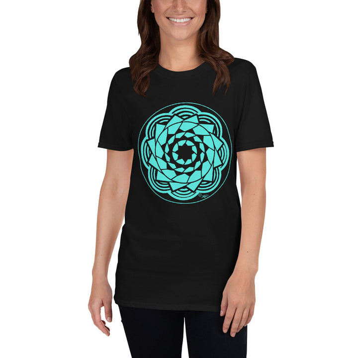 Pinecone Patchwork Teal Short-Sleeve Unisex T-Shirt