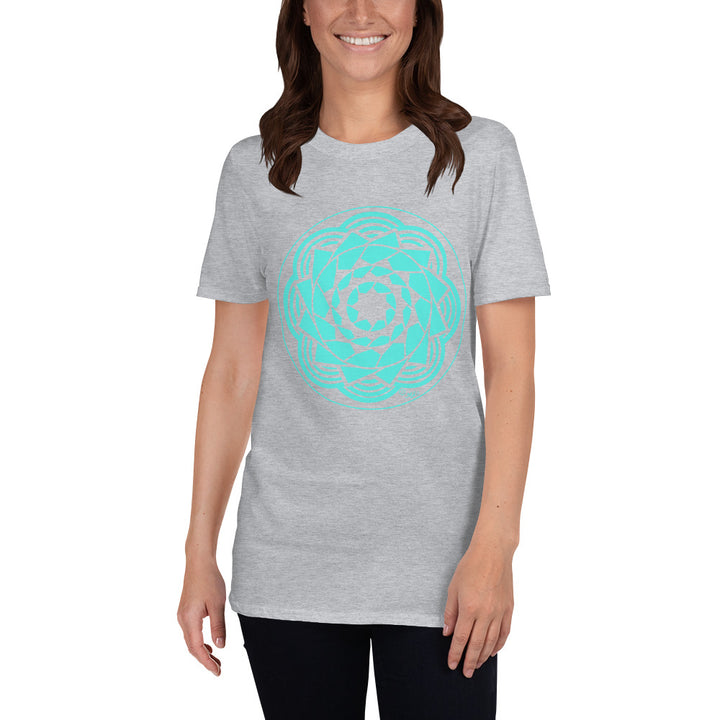 Pinecone Patchwork Teal Short-Sleeve Unisex T-Shirt