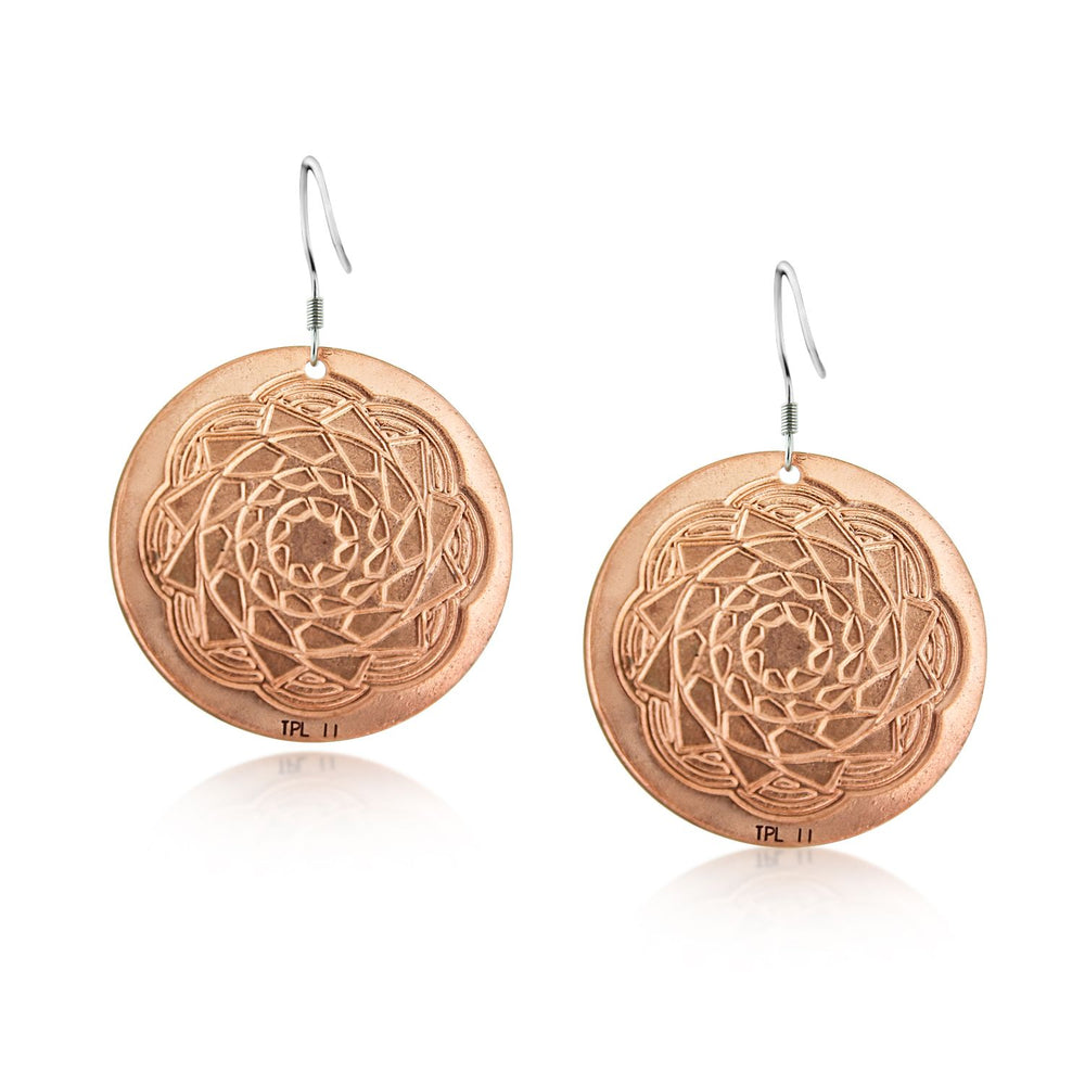 Copper Pinecone Patchwork Earring-LumbeeJewelry.com