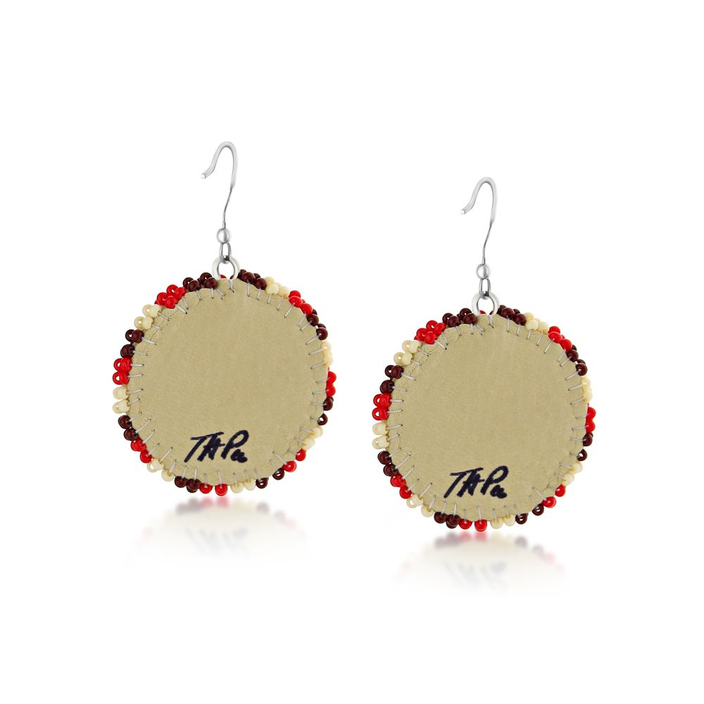 Hand Beaded Earrings SM Red